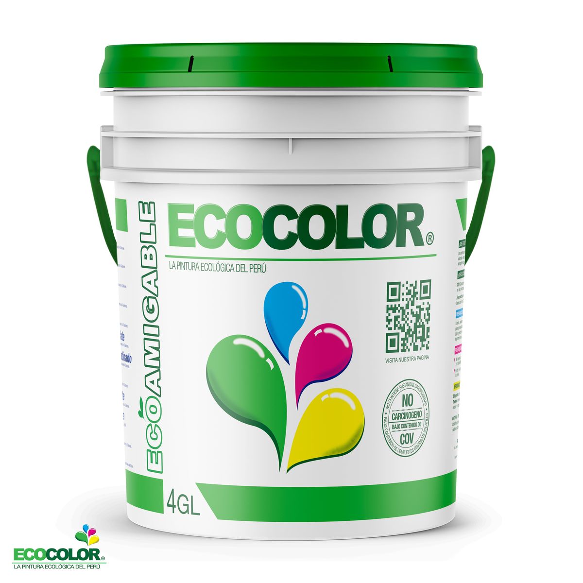 ECOCOLOR - PINTURA ECOCOLOR ECOACRILICO SATINADO BLANCO  4GL