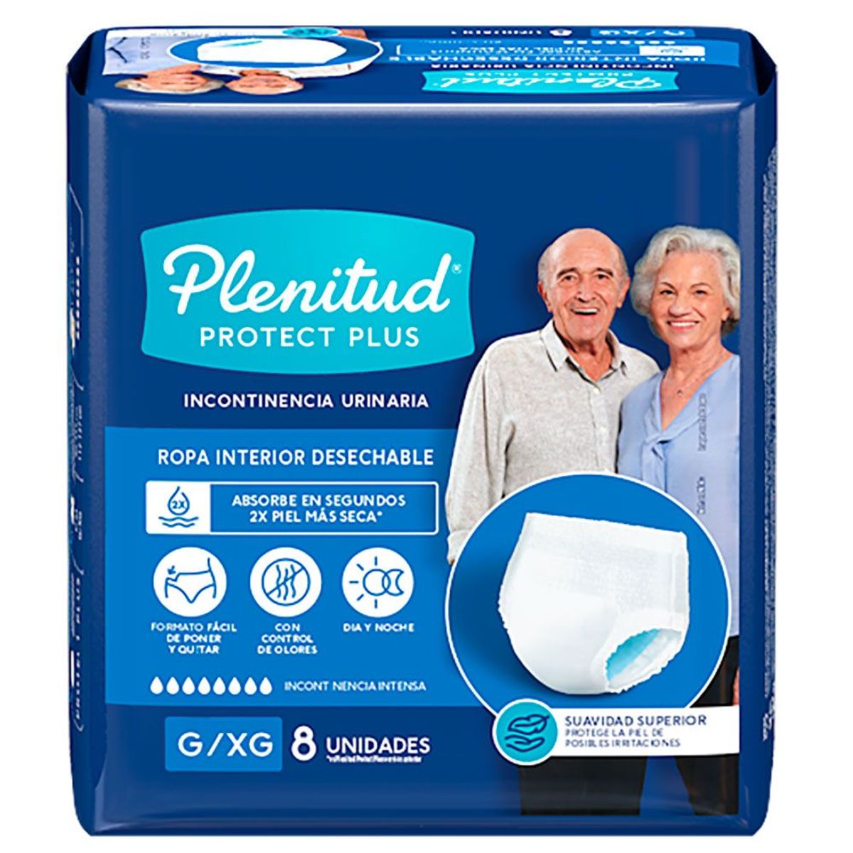 GENERICO - PANT ADULTO PLENITUD PROTECT PLUS TALLA G-XG 8 UNID