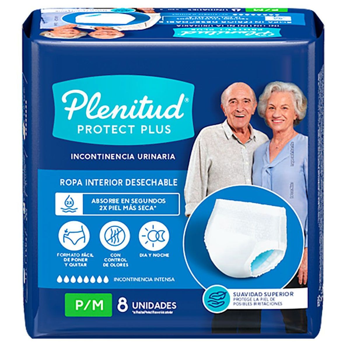 GENERICO - PANT ADULTO PLENITUD PROTECT PLUS TALLA P-M 8 UNID