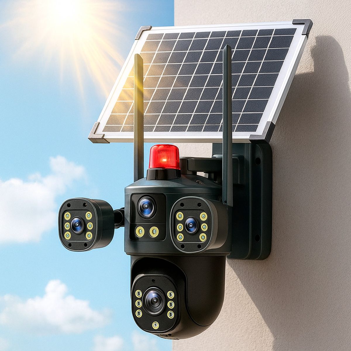 GENERICO - Camara Ip Solar Ultrabyte WIFI Bateria Recargable Alarma Vision Nocturna T35