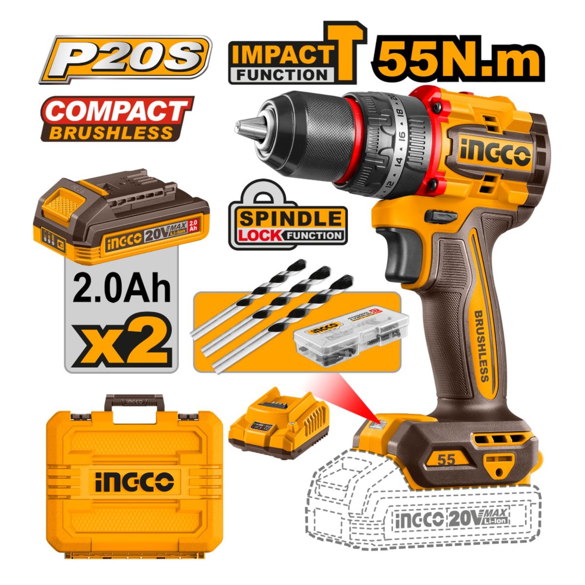 INGCO TOOLS - Taladro percutor