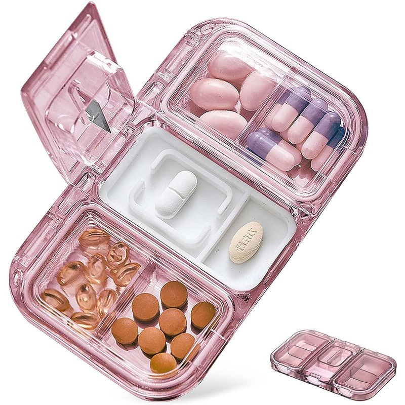 GENERICO - Cortador De Pastilla con Pastillero 2 En 1 Portatil