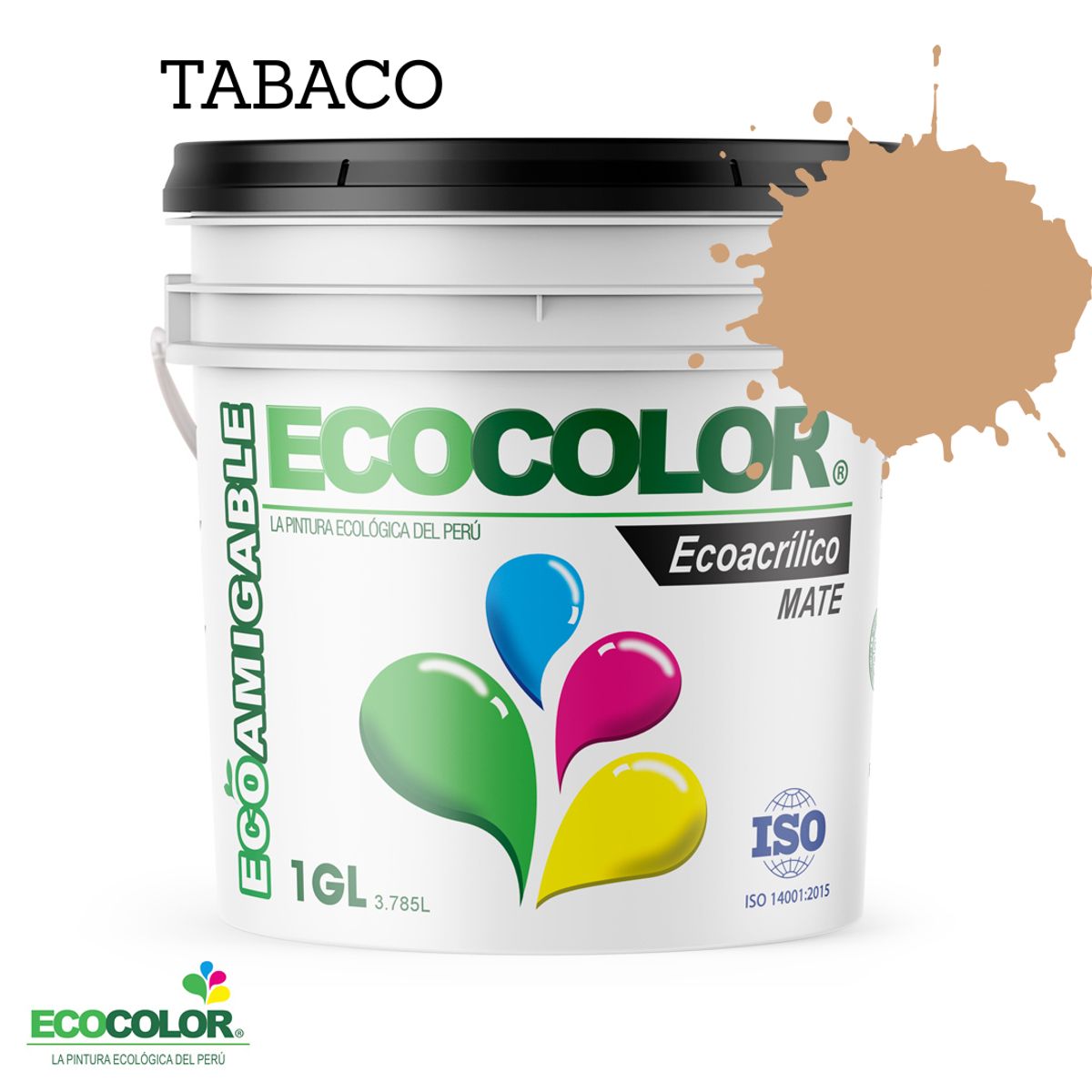 ECOCOLOR - PINTURA ECOLOGICA ECOACRILICO MATE TABAC 1GL
