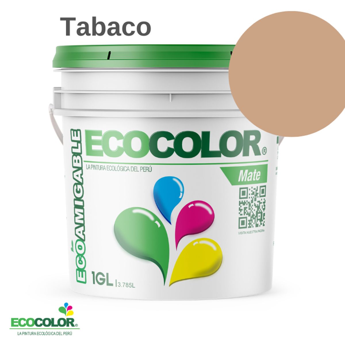 ECOCOLOR - PINTURA ECOCOLOR MATE TABAC 1GL