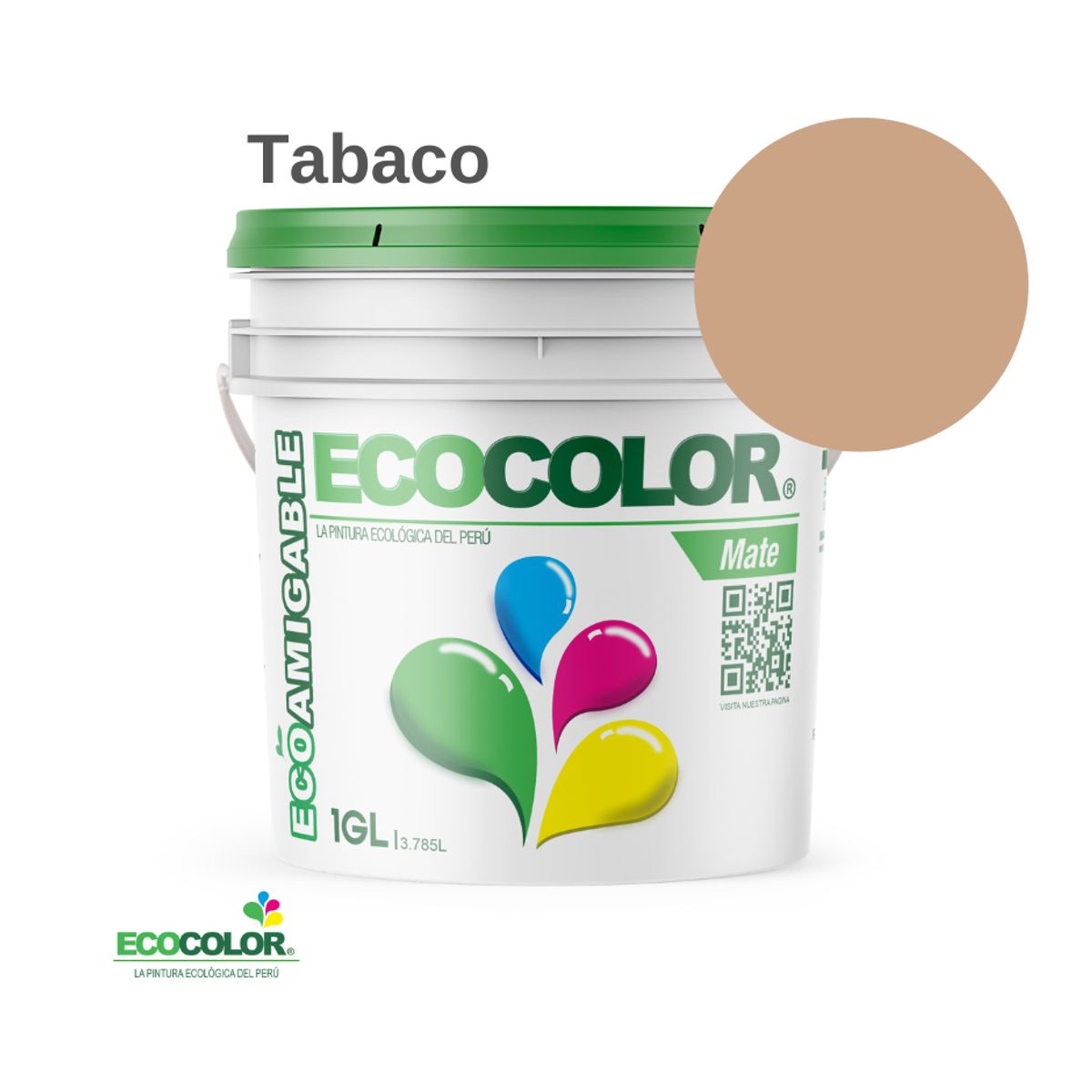 ECOCOLOR - PINTURA ECOCOLOR MATE TABAC 1GL