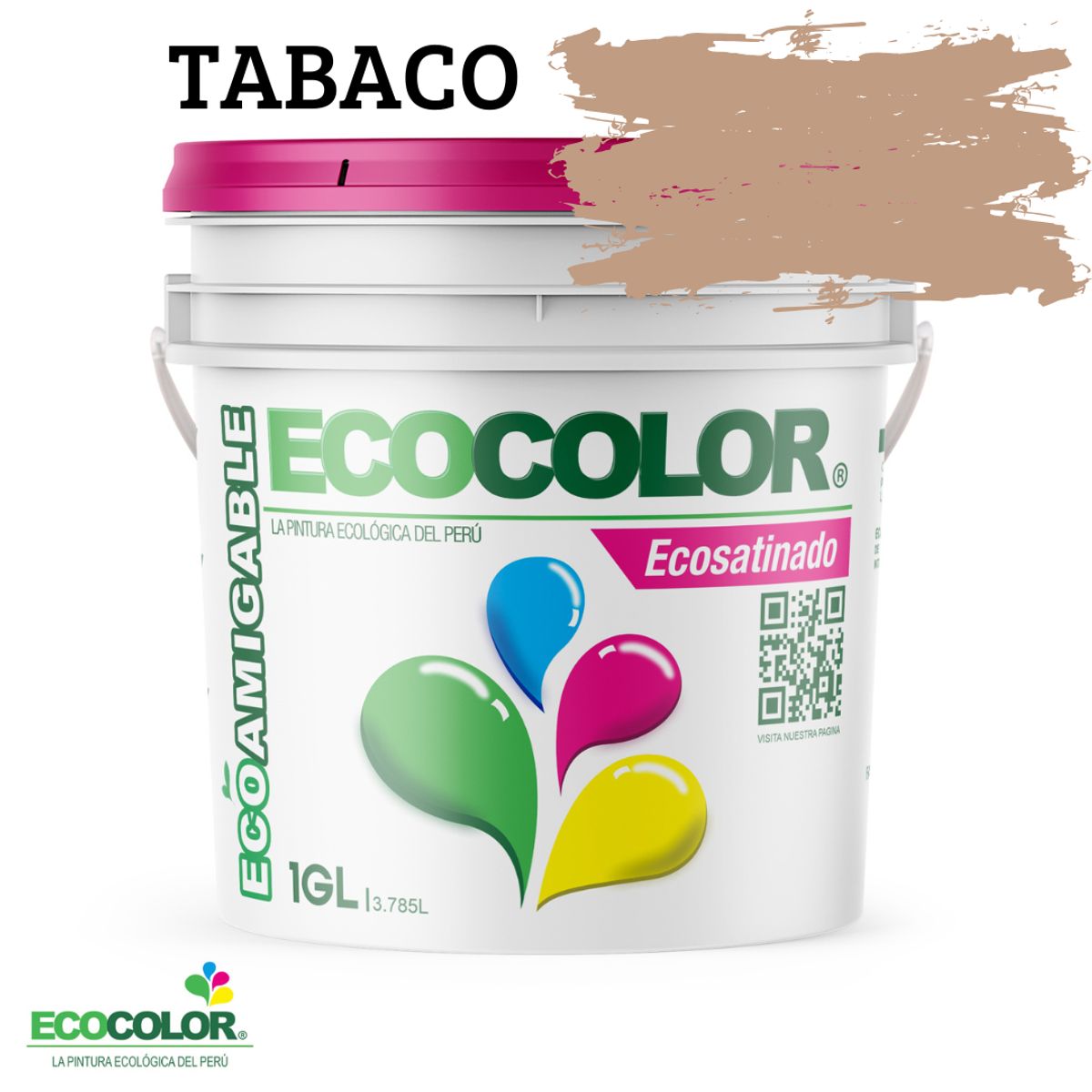 ECOCOLOR - PINTURA ECOLOGICA ECOSATINADO TABAC 1GL