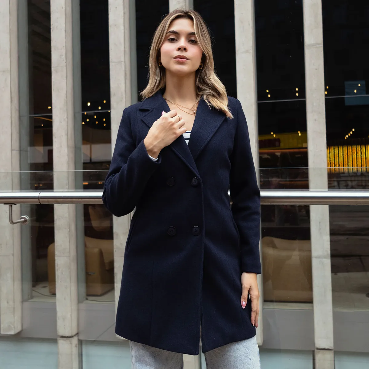 GENERICO - ABRIGO DE PAÑO LARGO DE MUJER