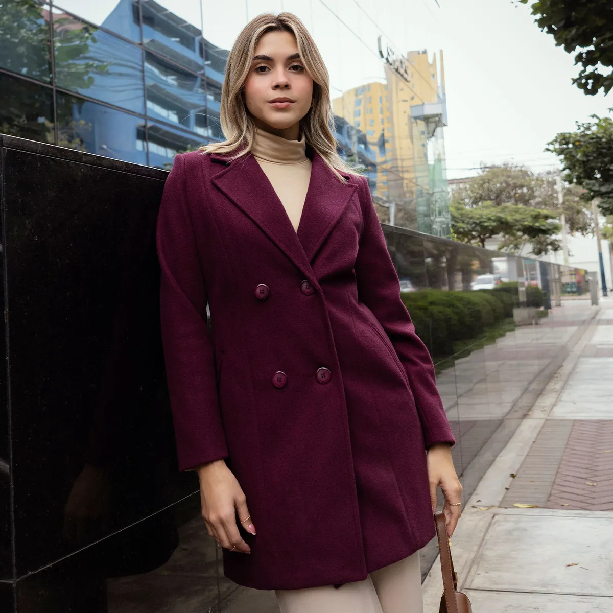 GENERICO - ABRIGO DE PAÑO LARGO DE MUJER