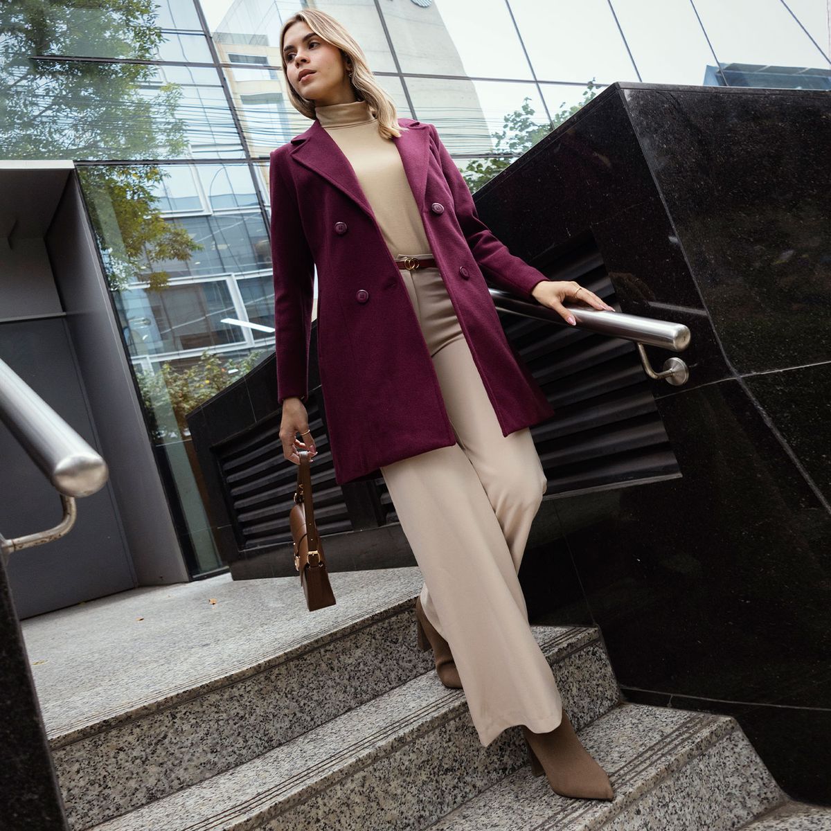 GENERICO - ABRIGO DE PAÑO LARGO DE MUJER