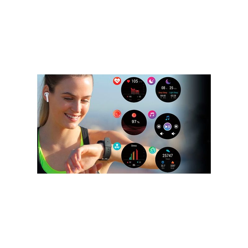 ARGOMTECH - Reloj Inteligente Argomtech Skei Watch C60Sl Con 2 Correas - Tecnología A Tu Alcance