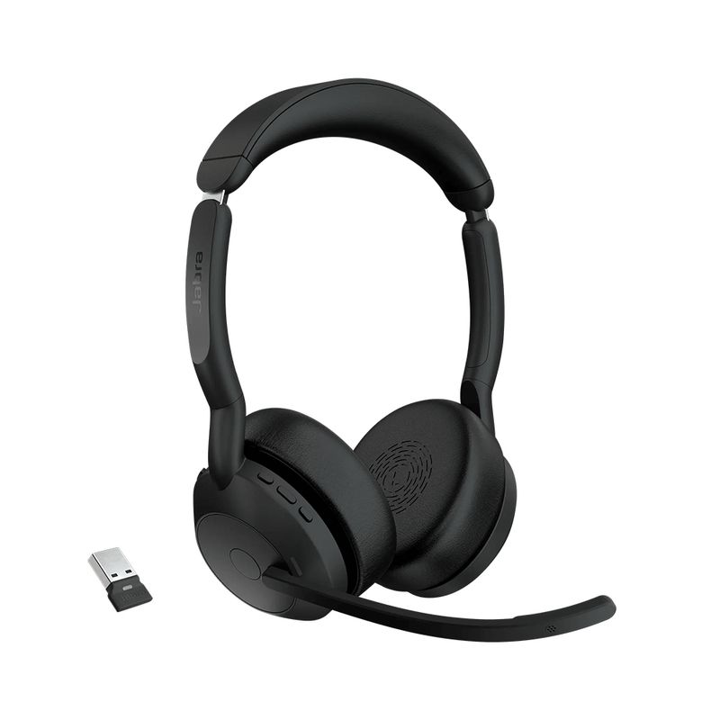 JABRA - Auriculares Jabra Evolve2 55 Con Link380A Uc, Sonido Estéreo De Alta Calidad Y Conectivida