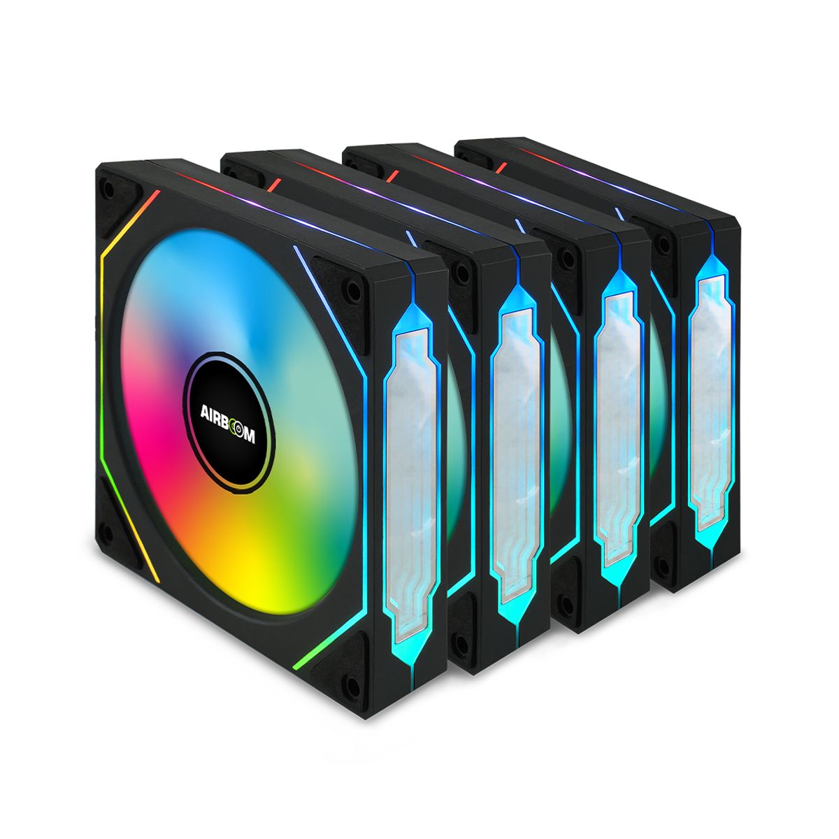 AIRBOOM - Ventilador para PC GAMER VEKTOR AB201 ARGB 4FANS AIRBOOM
