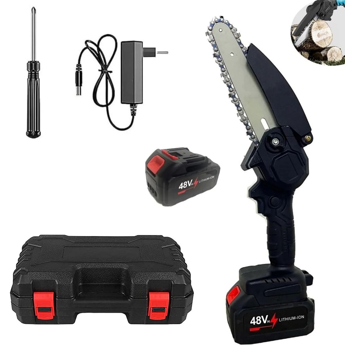 GENERICO - Sierra Electrica dec Motosierra de Mano Inalambrico 48V