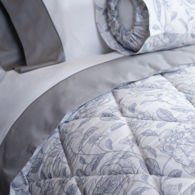 PLUMAS - Juego de Sábanas Porter Plata 400 Hilos