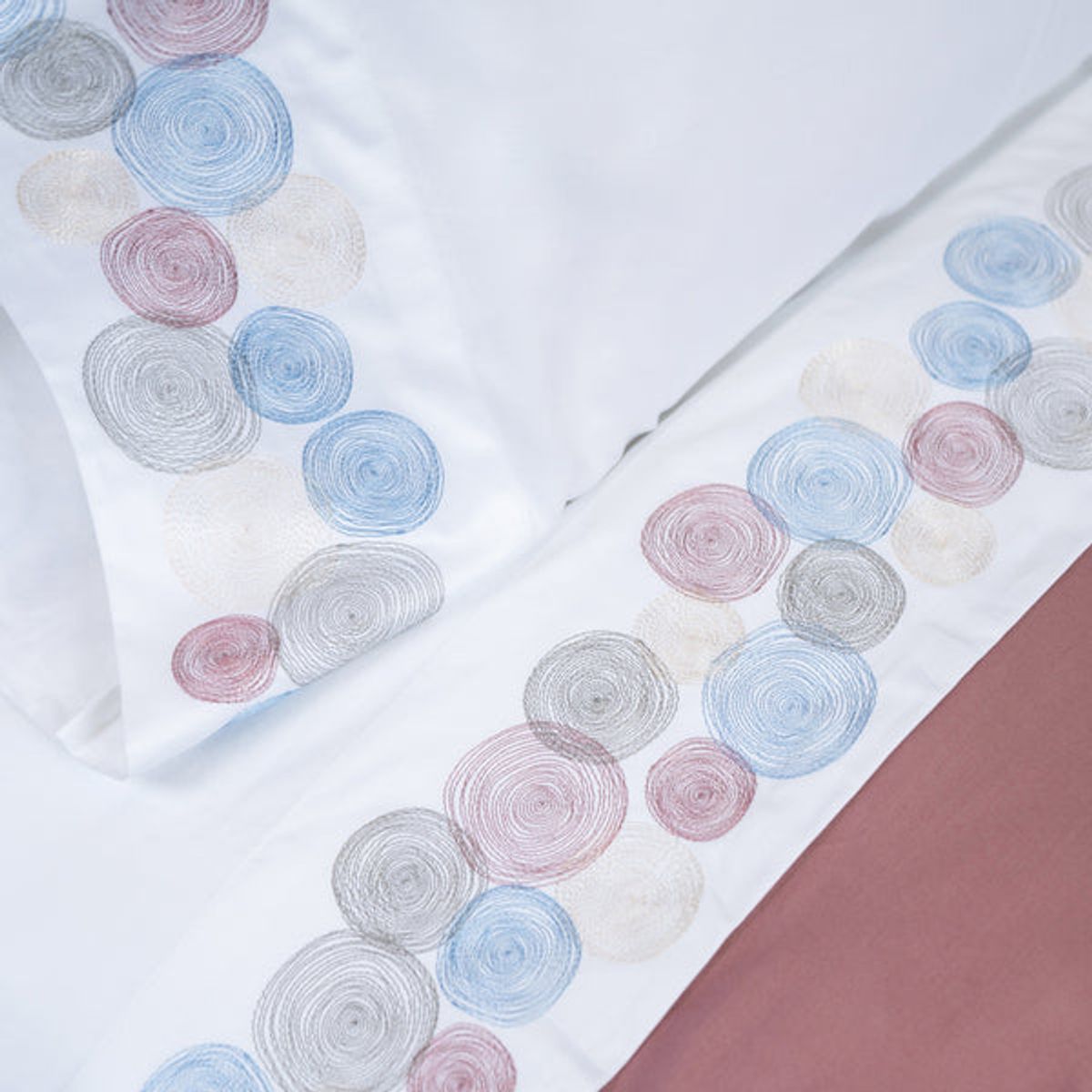 PLUMAS - Juego de Sábanas Capullo Seda Malva 400 Hilos