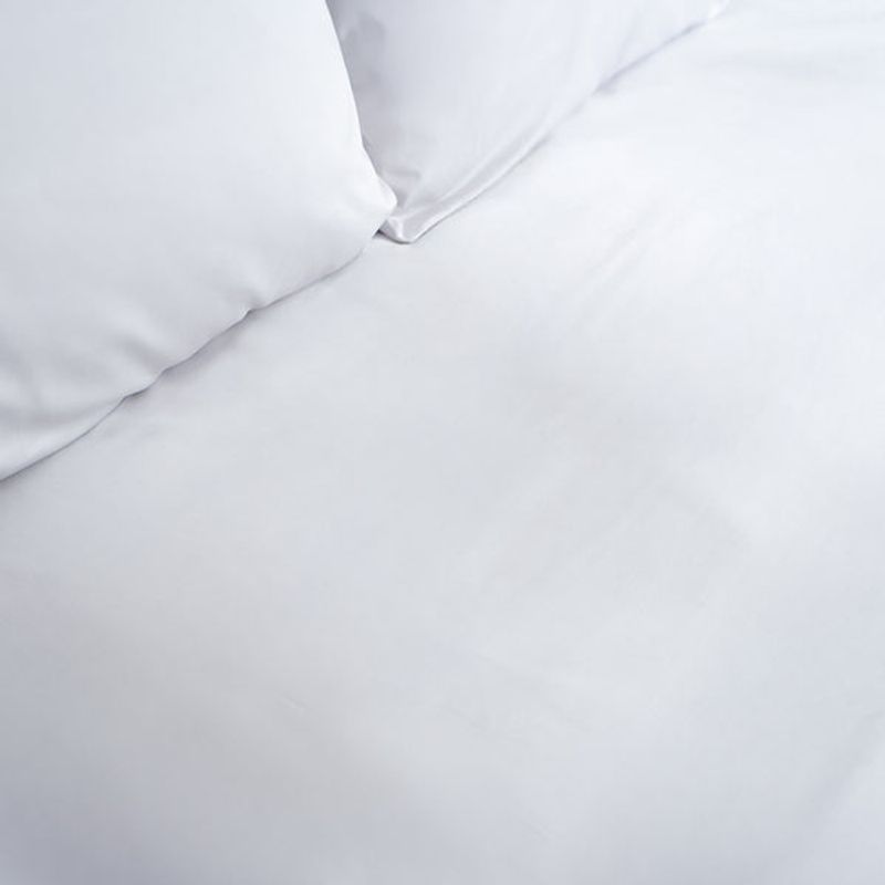 PLUMAS - Juego de Sábanas Light Plata 100 % Algodón 400 Hilos