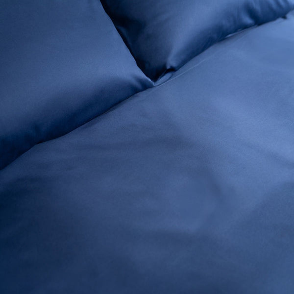 PLUMAS - Juego de Sábanas Azul Marino 100% Algodón 400 Hilos
