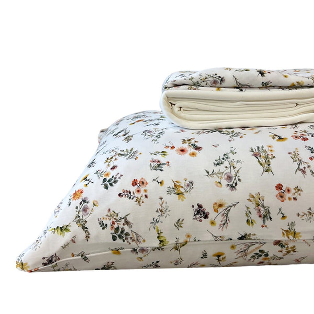 PLUMAS - Juego de Sábanas Twin Interlock Print Kai - Hueso