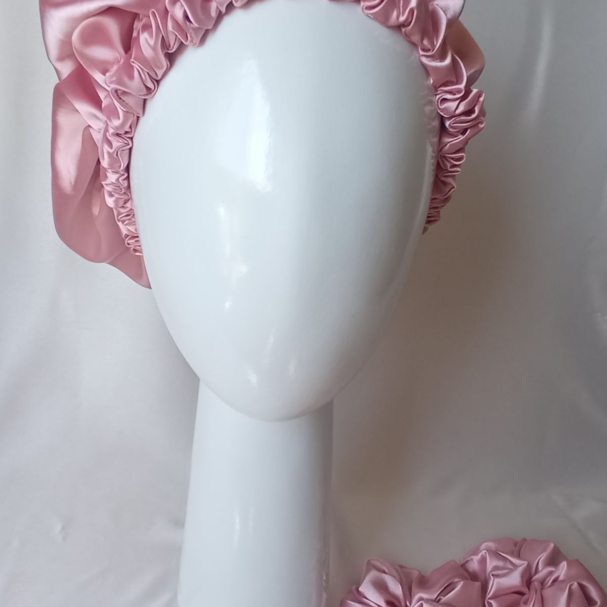 GENERICO - GORRO PARA DORMIR DE SATIN POR LOS DOS LADOS PALO ROSA