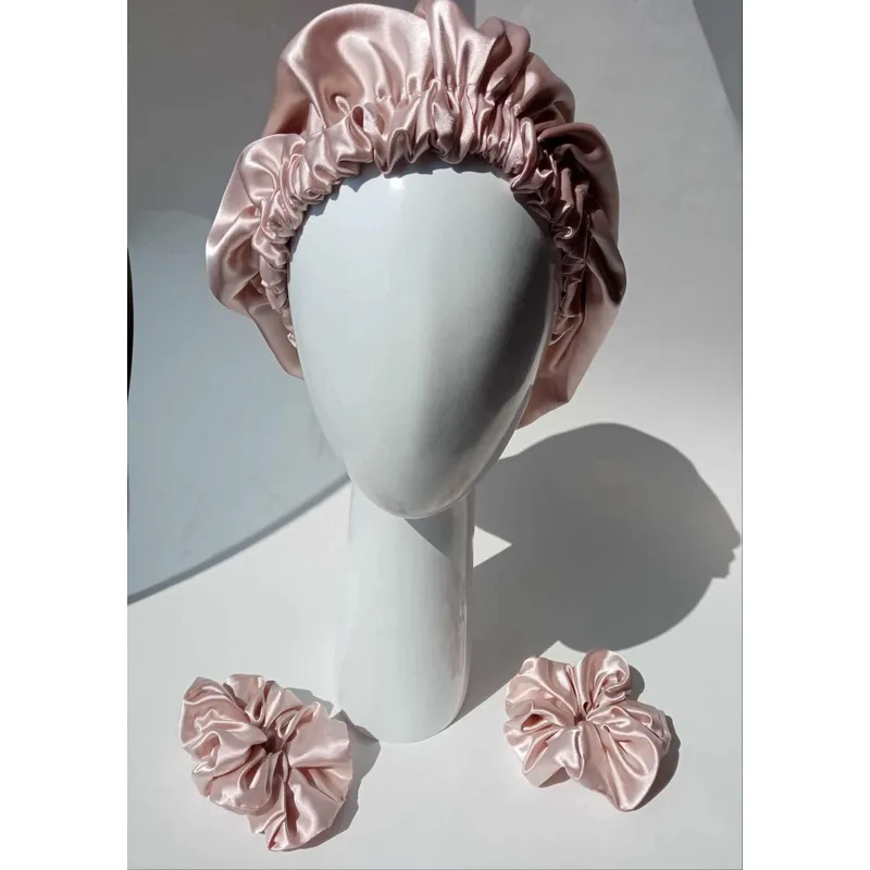 GENERICO - GORRO PARA DORMIR DE SATIN POR LOS DOS LADOS NUDE