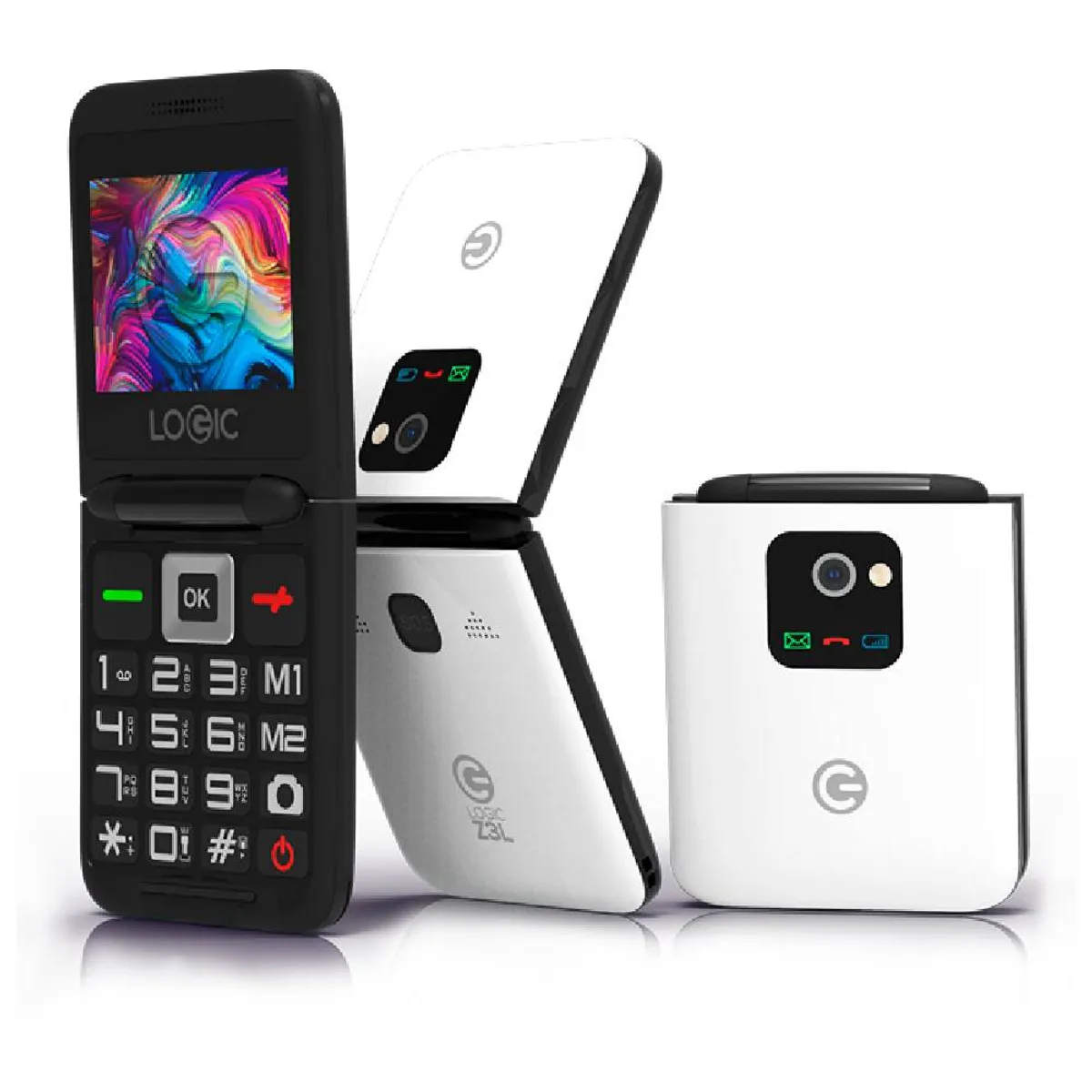 LOGIC - Logic Z3L 4G Celular Plegable Botones Grandes para Adulto Mayor y Botón SOS