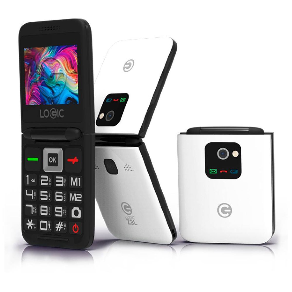 LOGIC - Logic Z3L 4G Celular Plegable Botones Grandes para Adulto Mayor y Botón SOS