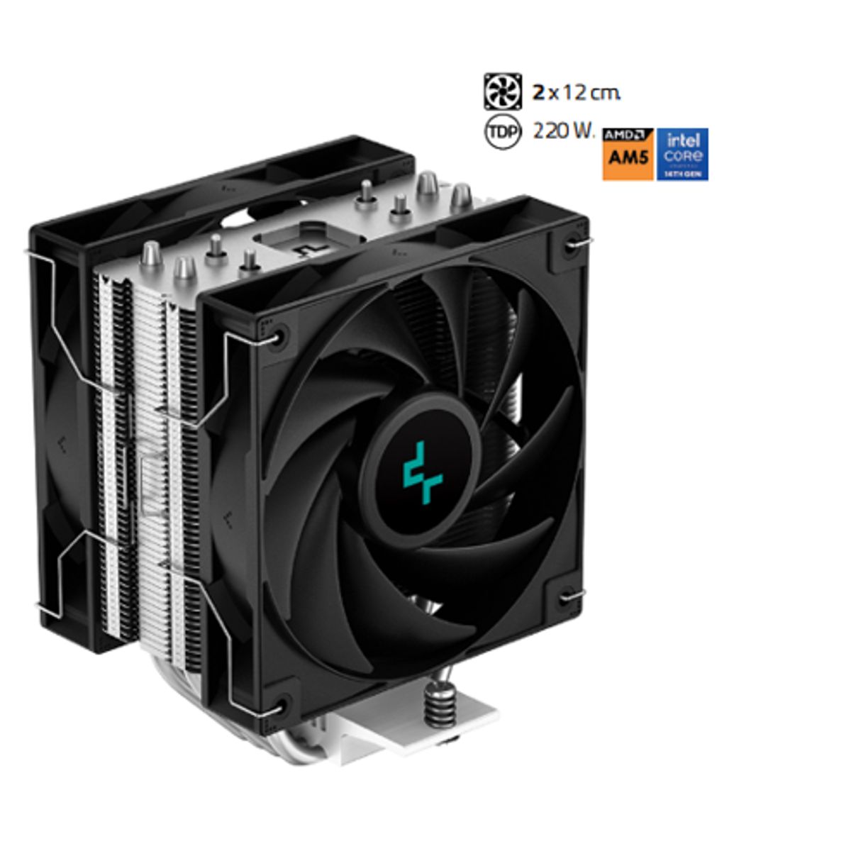 DEEPCOOL - Disipador Por Aire AG400 PLUS 2 x 12 cm.220 W. Altura: 150mm DEEPCOOL