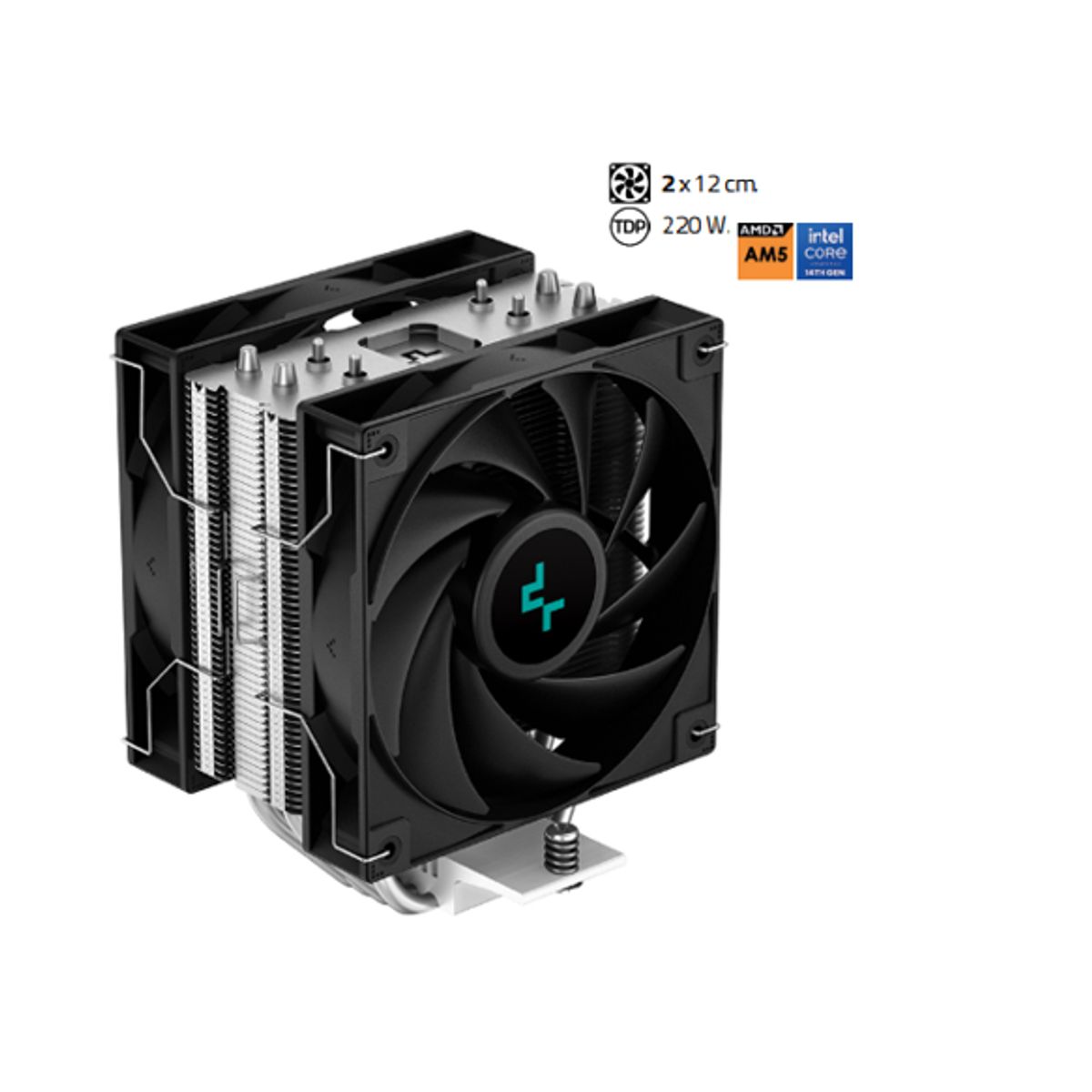 DEEPCOOL - Disipador Por Aire AG400 PLUS 2 x 12 cm.220 W. Altura: 150mm DEEPCOOL
