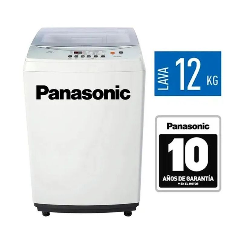 PANASONIC - Lavadora Panasonic NA-F120L6WRH Automática Carga Superior 12 Kg Blanco