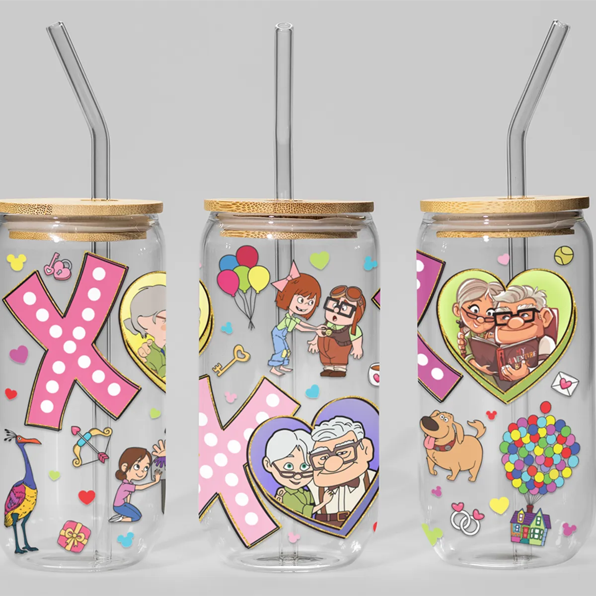 GENERICO - VASO TAPA BAMBU CON DISEÑO - MODELO4