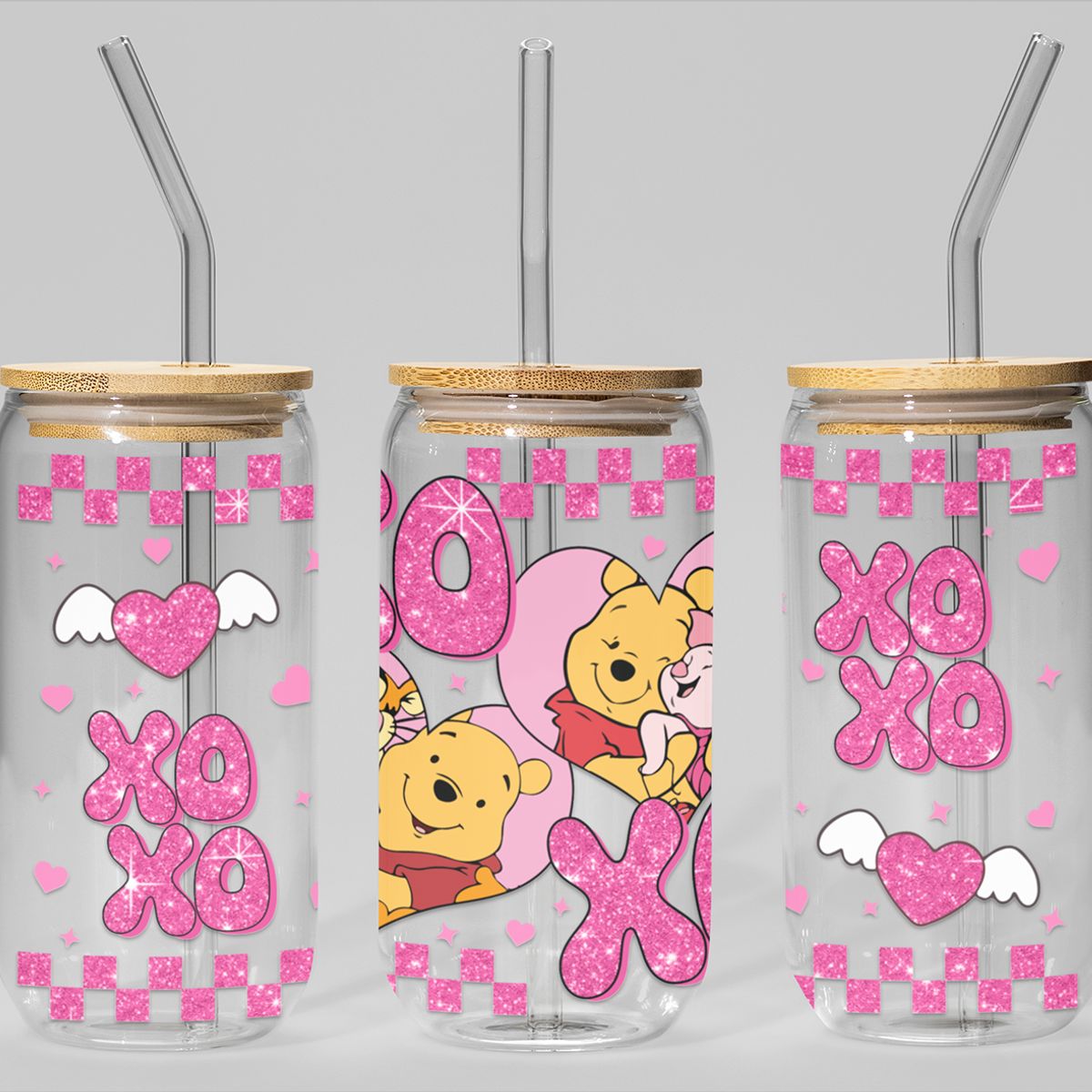 GENERICO - VASO TAPA BAMBU CON DISEÑO - MODELO5