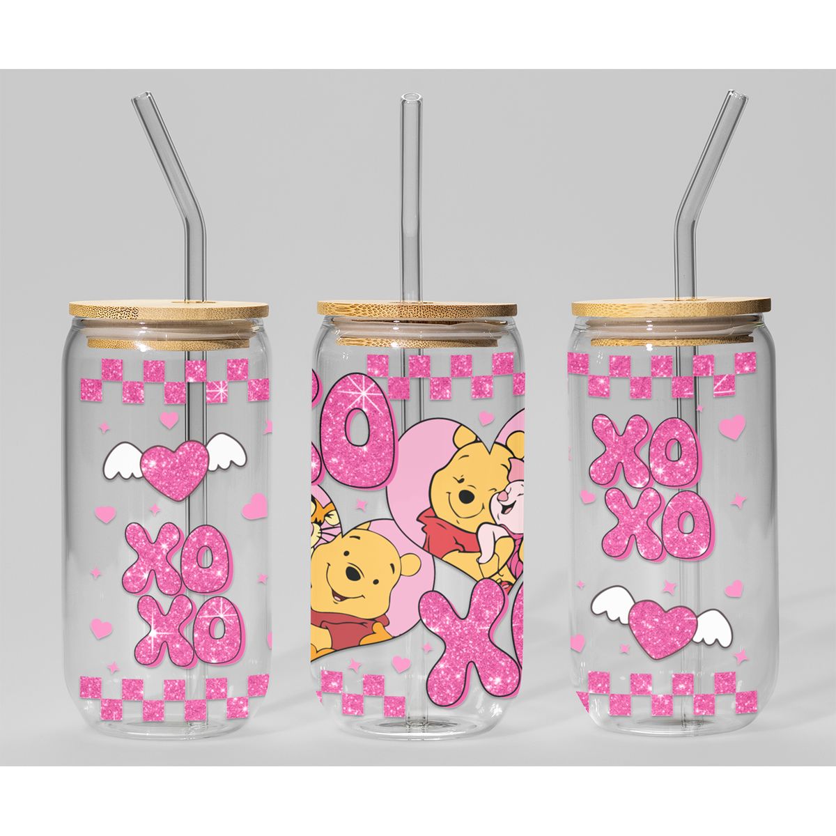 GENERICO - VASO TAPA BAMBU CON DISEÑO - MODELO5