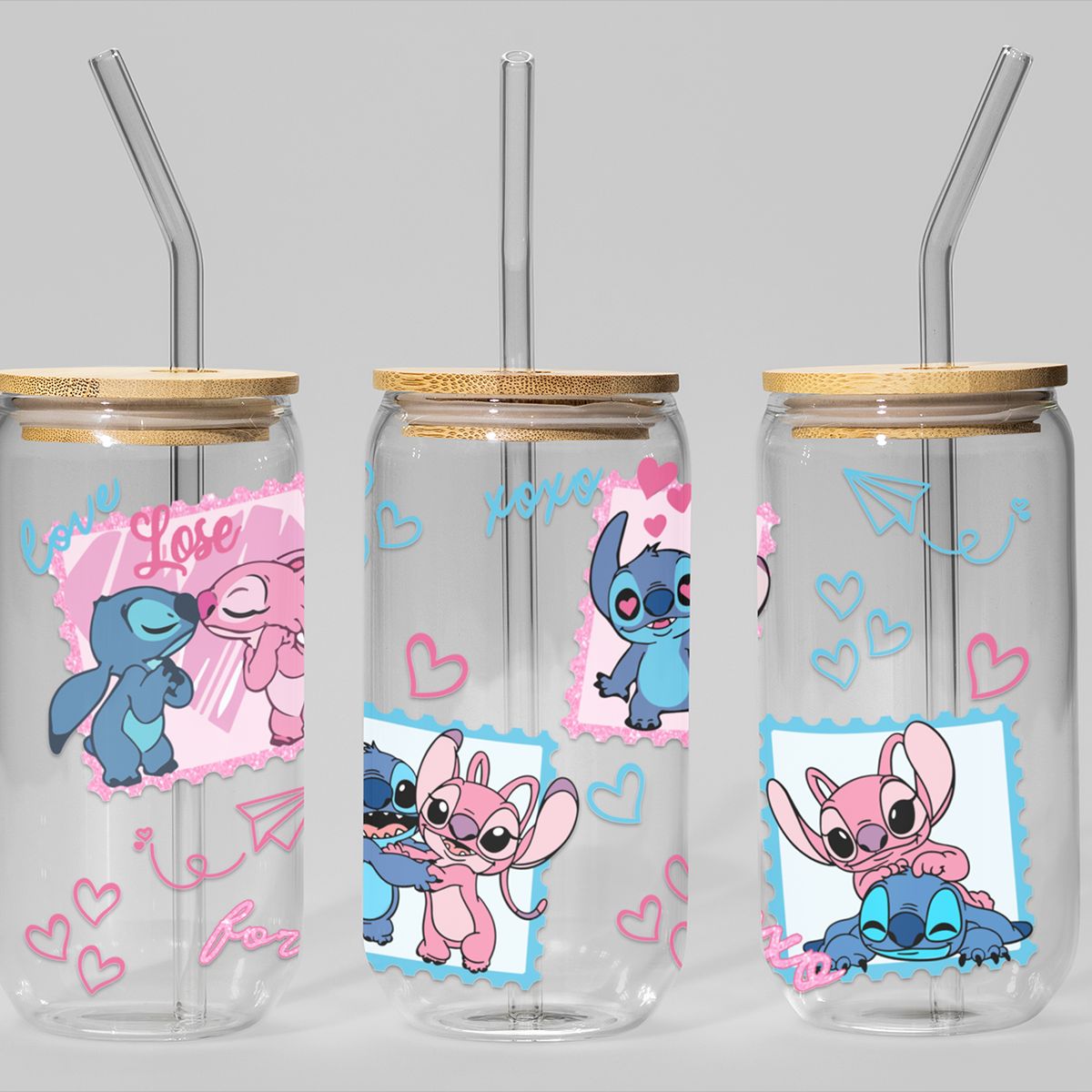 GENERICO - VASO TAPA BAMBU CON DISEÑO - MODELO6