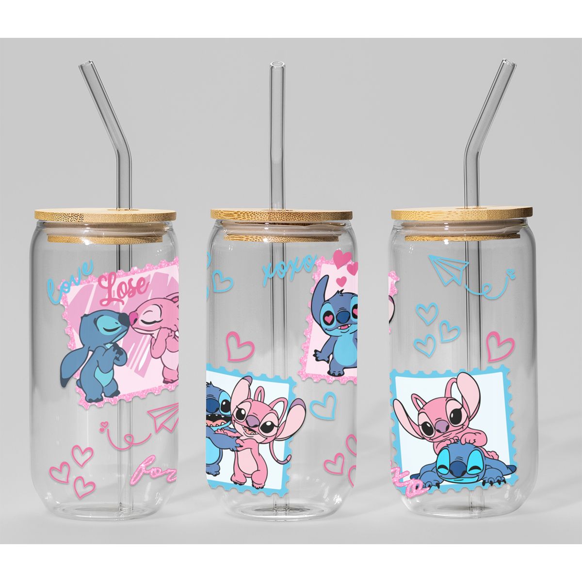 GENERICO - VASO TAPA BAMBU CON DISEÑO - MODELO6