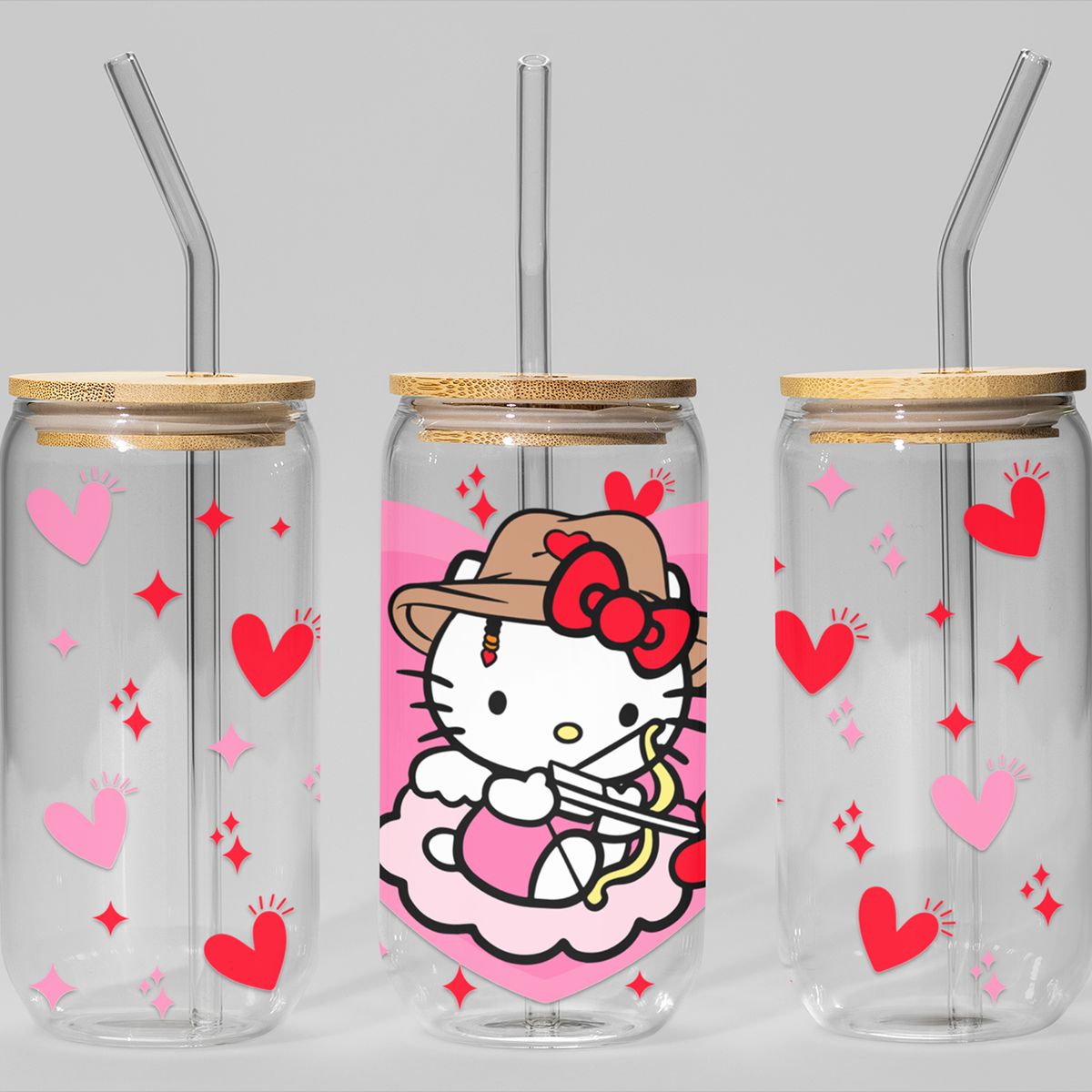 GENERICO - VASO TAPA BAMBU CON DISEÑO - MODELO9