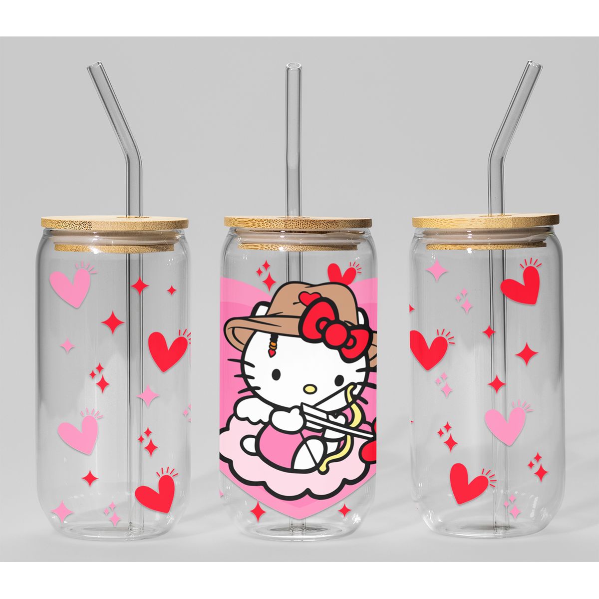 GENERICO - VASO TAPA BAMBU CON DISEÑO - MODELO9