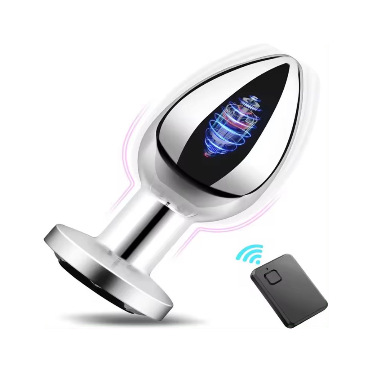 GENERICO - Plug de metal con vibrador a control remoto