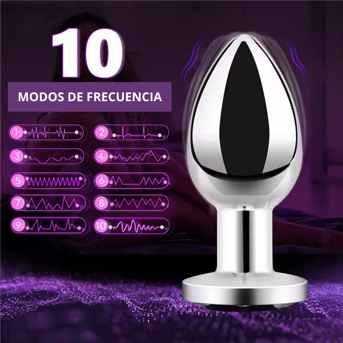 GENERICO - Plug de metal con vibrador a control remoto
