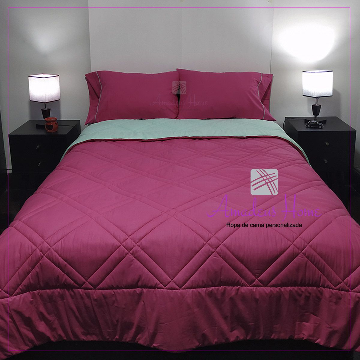 AMADEUS HOME - Edredón Reversible 2 plazas ¡Relleno Hipoalergénico de larga duración!