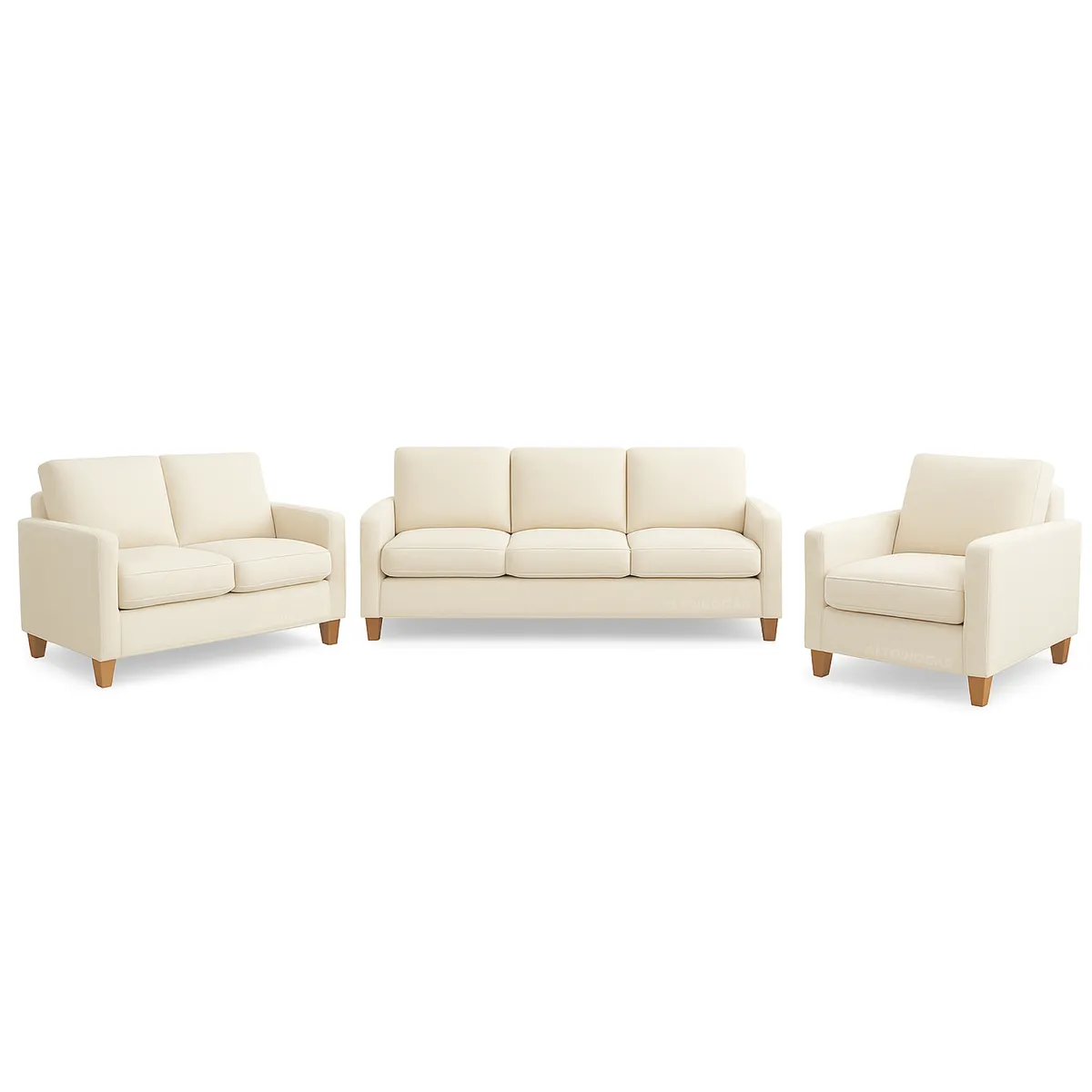 ALTO HOGAR - Juego de Sala 3 2 1 Emma Crema - Tapiz Antifluido