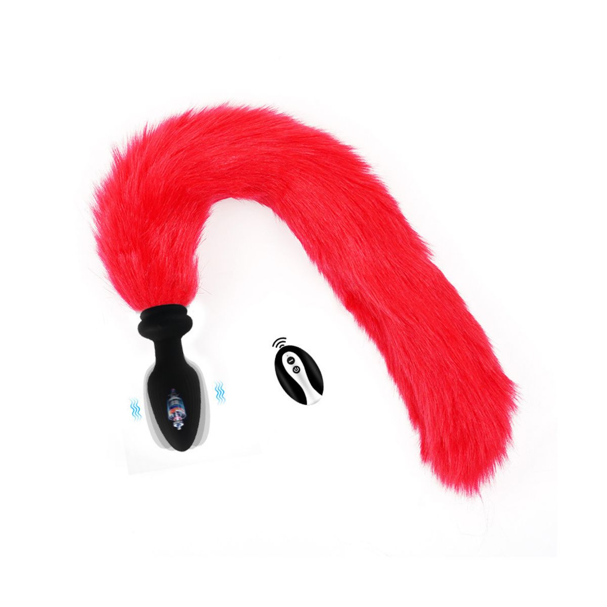 GENERICO - plug dilatador cola da zorro a control remoto a distancia