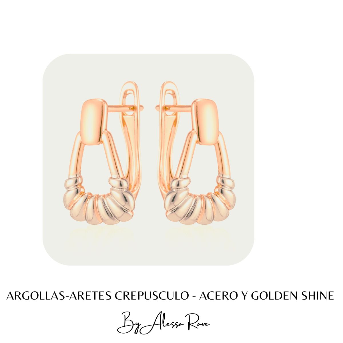 GENERICO - ARGOLLAS-ARETES CREPUSCULO - ACERO Y GOLDEN SHINE