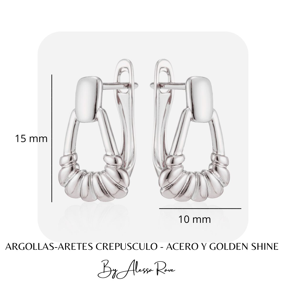 GENERICO - ARGOLLAS-ARETES CREPUSCULO - ACERO Y GOLDEN SHINE