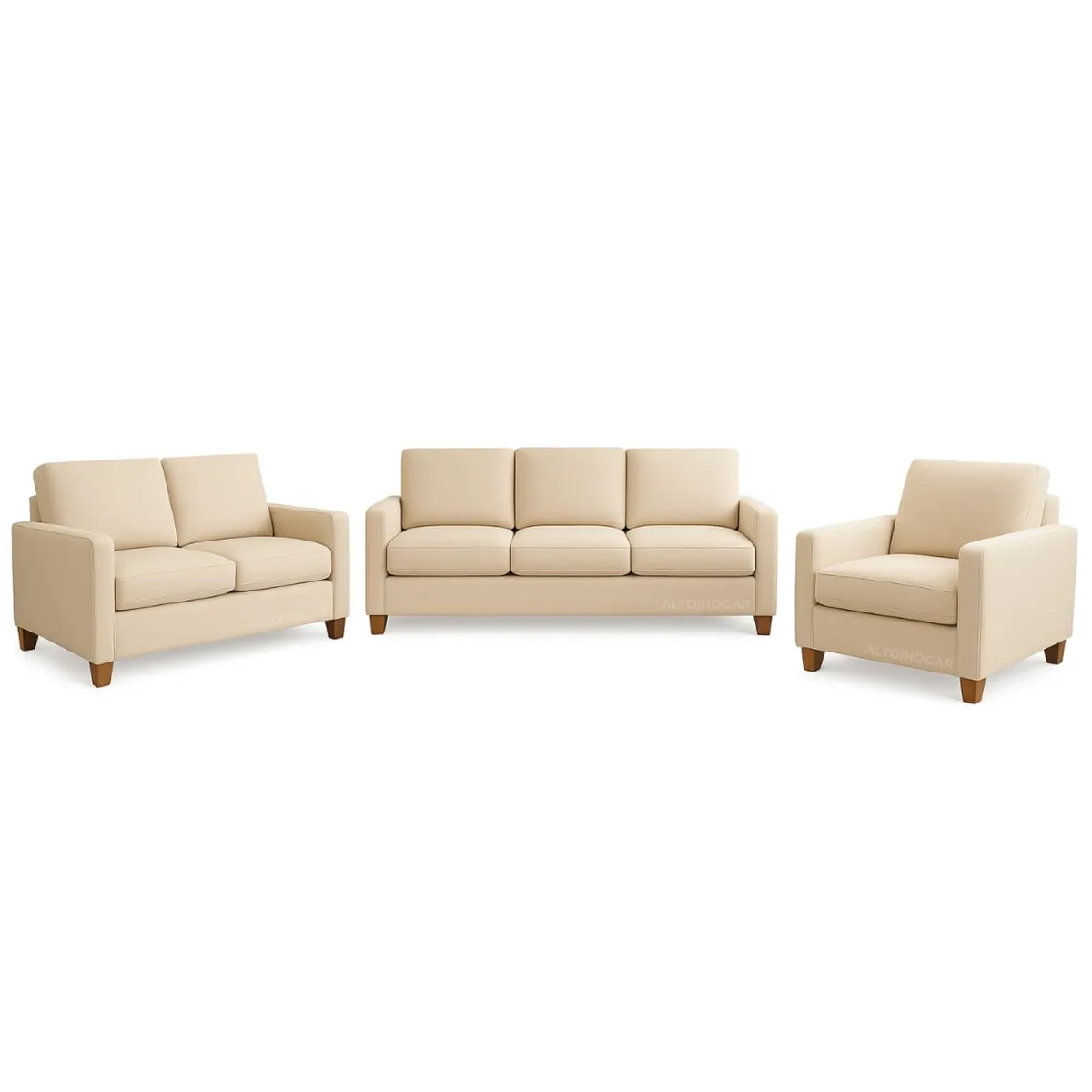 ALTO HOGAR - Juego de Sala 3 2 1 Emma Beige - Tapiz Antifluido