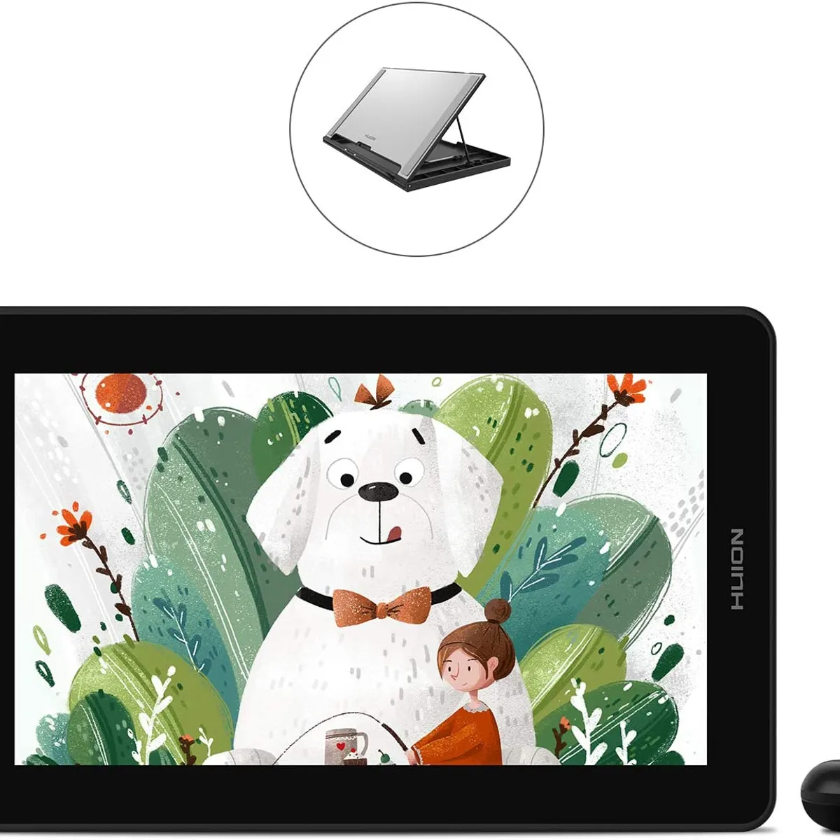 HUION - HUION Kamvas 12 Tableta Grafica con Pantalla con Soporte Ajustable