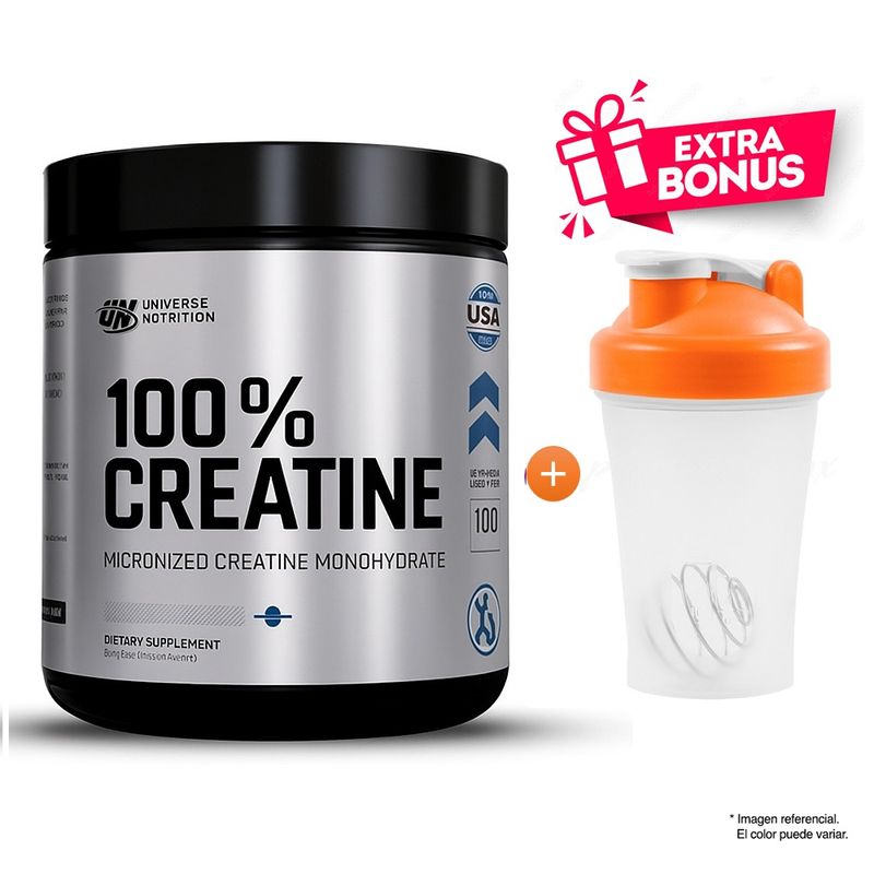 UNIVERSE NUTRITION - Creatina Monohidratada Universe Nutrition 250Gr + Shaker