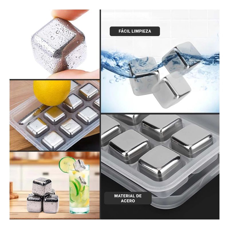 GENERICO - Pack4 Set de Cubos de Hielo Pinza Bebidas Y+Regalo Agendita