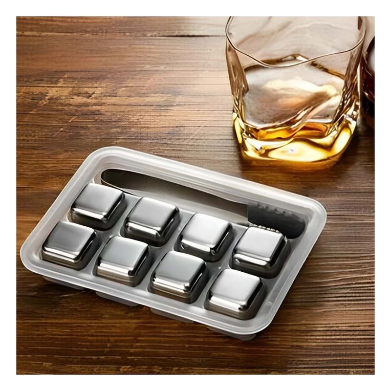 GENERICO - Pack12 Cubos Reutillizable para Cocteles y Pinza