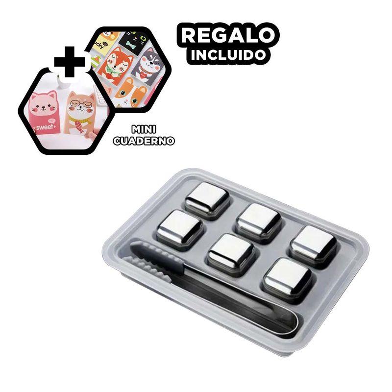 GENERICO - Pack6 Conjunto para Congelar en Plateado Y+Regalo Agendita