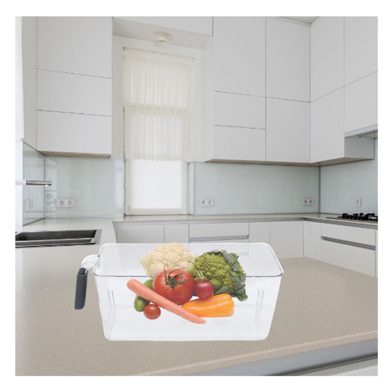 GENERICO - Pack12 Recipiente para Refrigerador Con Asa Plomo